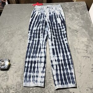 Good American Jeans Womens Good Vintage Shibori Tie Dye Straight Leg Size 2/26‎